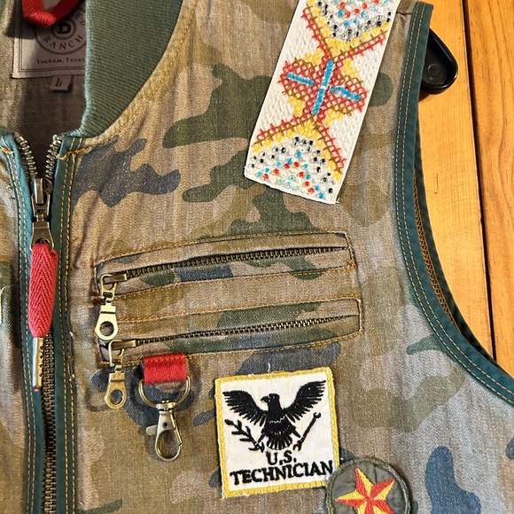 Double D Ranch Camouflage Vest with Colorful Embellishments - Picture 2 of 6